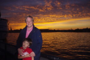Geoffrey Reaume and his son in Gothenburg